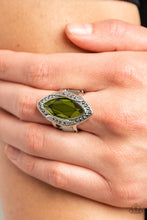 Load image into Gallery viewer, Let Me Take a REIGN Check - Green Ring - Paparazzi - Dare2bdazzlin N Jewelry
