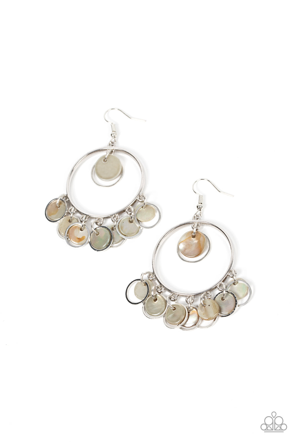 Cabana Charm - Silver Earring - Paparazzi - Dare2bdazzlin N Jewelry