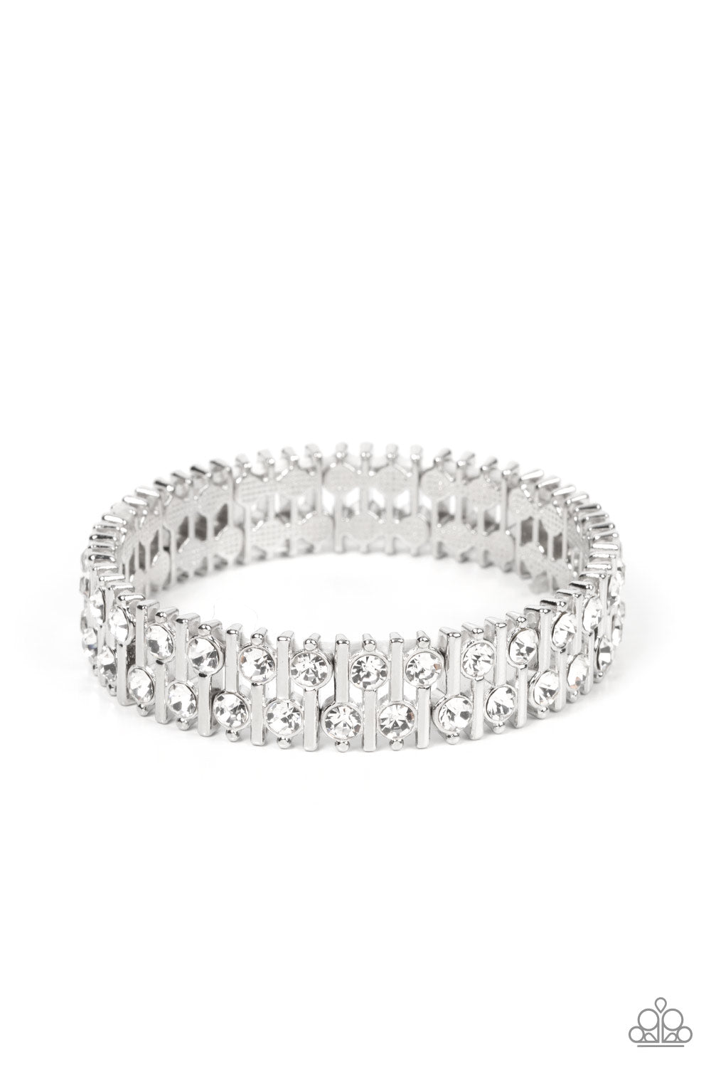 Generational Glimmer - White Bracelet - Paparazzi - Dare2bdazzlin N Jewelry