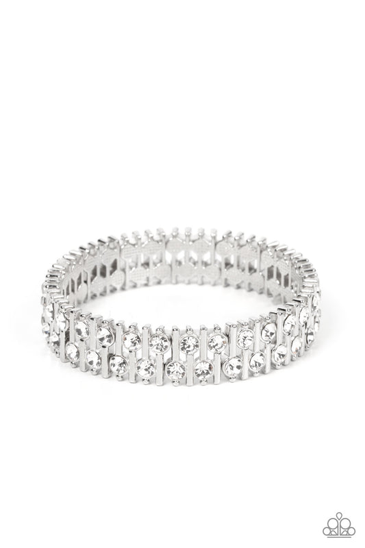 Generational Glimmer - White Bracelet - Paparazzi - Dare2bdazzlin N Jewelry