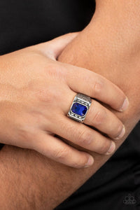 Metro Magnate - Blue Ring - Paparazzi - Dare2bdazzlin N Jewelry