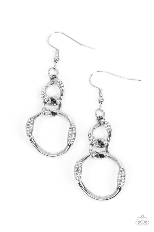 SELFIE-Made Woman - White Earring - Paparazzi - Dare2bdazzlin N Jewelry