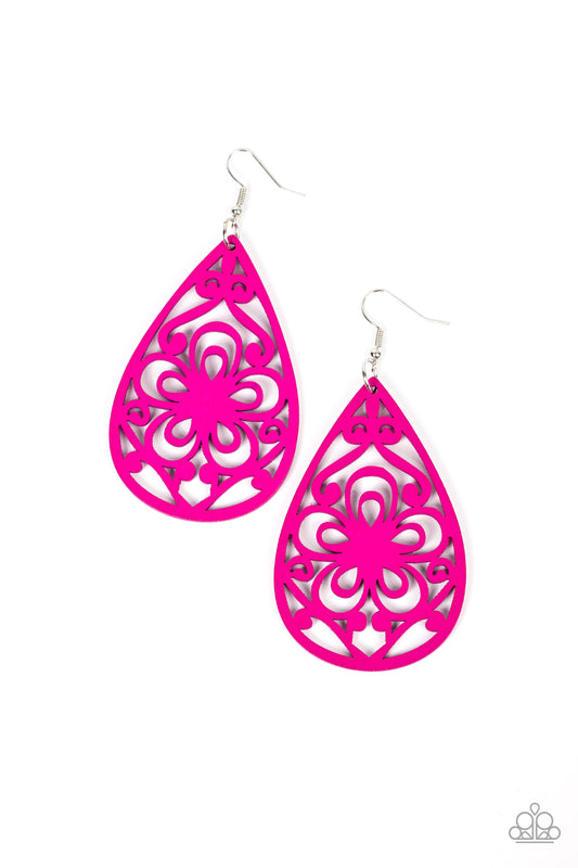 Marine Eden - Pink Earring - Paparazzi - Dare2bdazzlin N Jewelry