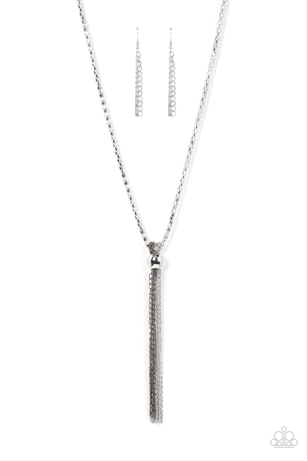 Metallic MESH-Up - Silver Necklace - Paparazzi - Dare2bdazzlin N Jewelry
