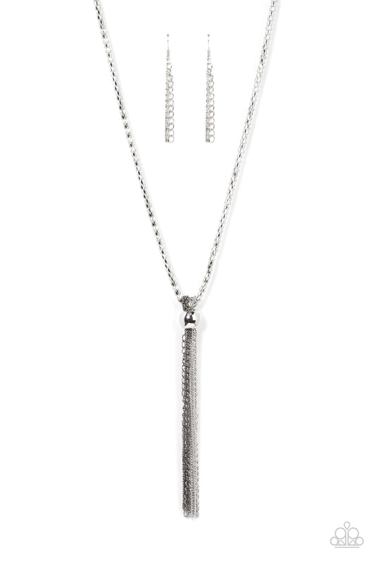 Metallic MESH-Up - Silver Necklace - Paparazzi - Dare2bdazzlin N Jewelry