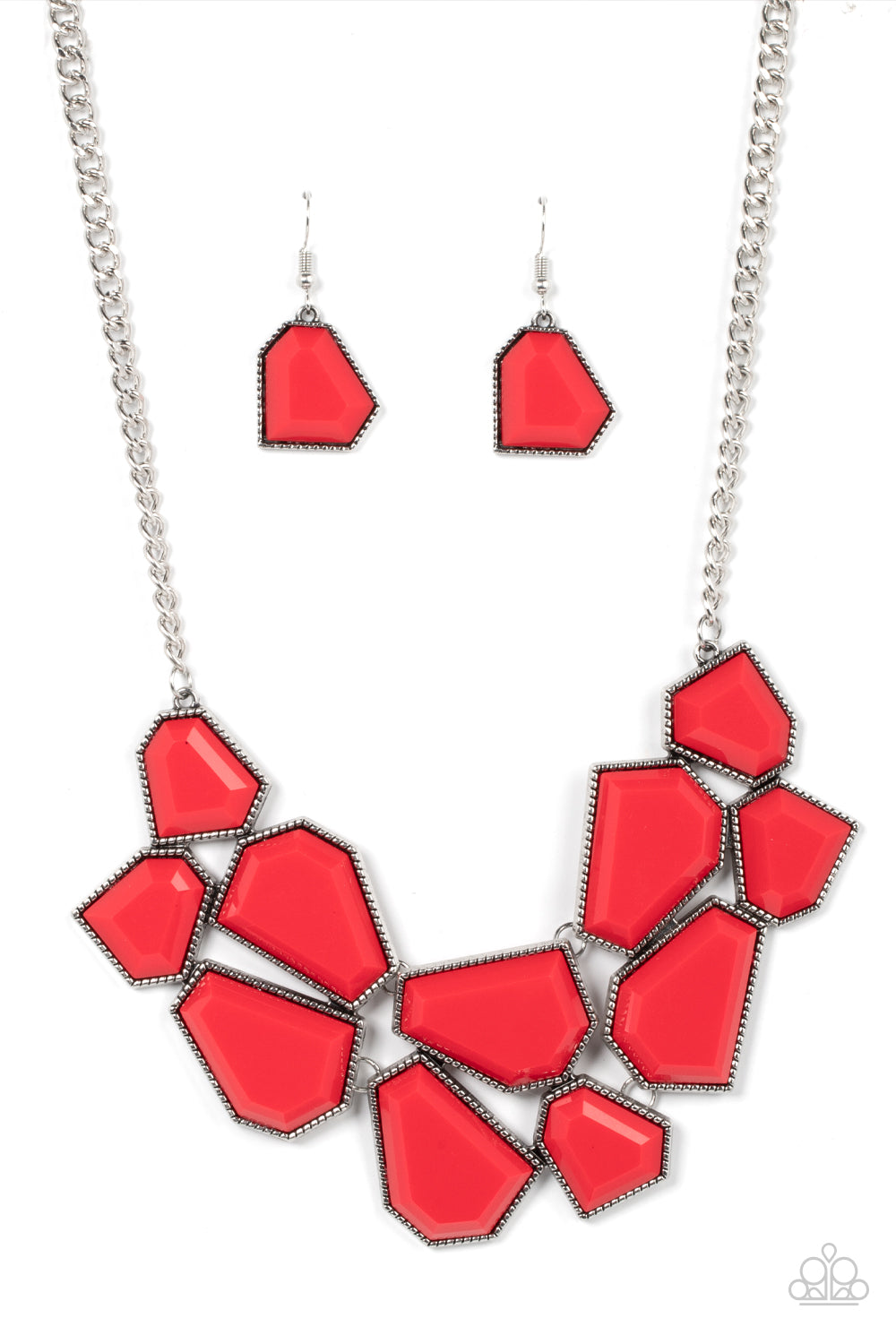 Double-DEFACED - Red Necklace - Paparazzi - Dare2bdazzlin N Jewelry