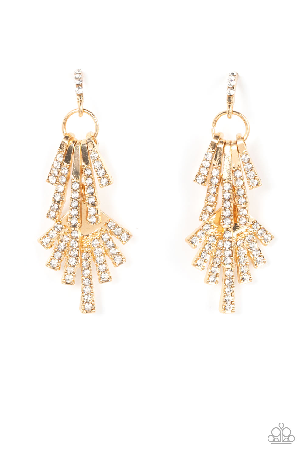 Fan of Glam - Gold Earring - Paparazzi - Dare2bdazzlin N Jewelry