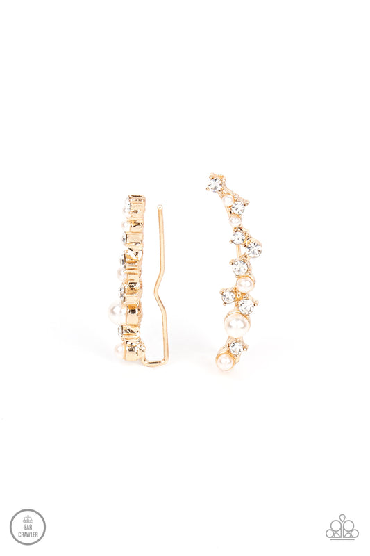 Couture Crawl - Gold Ear Crawlers - Paparazzi - Dare2bdazzlin N Jewelry