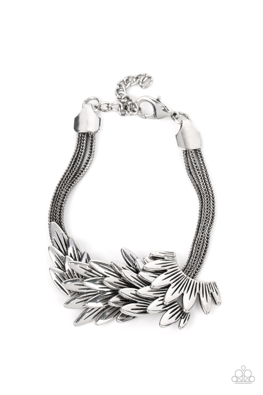 BOA and Arrow - Silver Bracelet - Paparazzi - Dare2bdazzlin N Jewelry