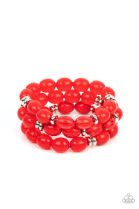 Coastal Coastin - Red Bracelet - Paparazzi - Dare2bdazzlin N Jewelry