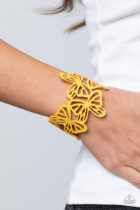 Butterfly Breeze - Yellow Bracelet - Paparazzi - Dare2bdazzlin N Jewelry