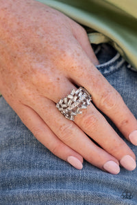 Scattered Sensation - White Ring - Paparazzi - Dare2bdazzlin N Jewelry