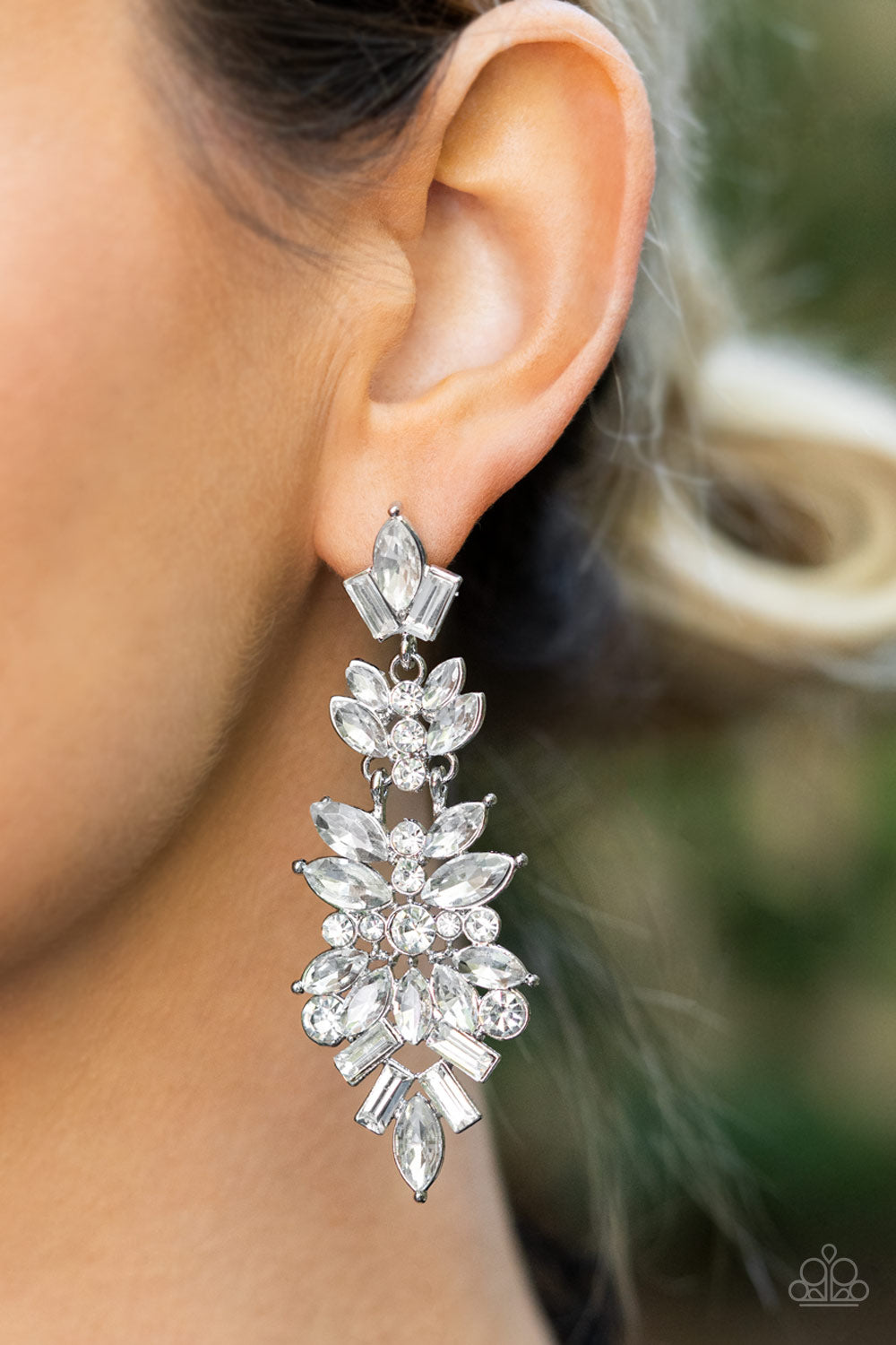 Frozen Fairytale - White Earring - Paparazzi - Dare2bdazzlin N Jewelry