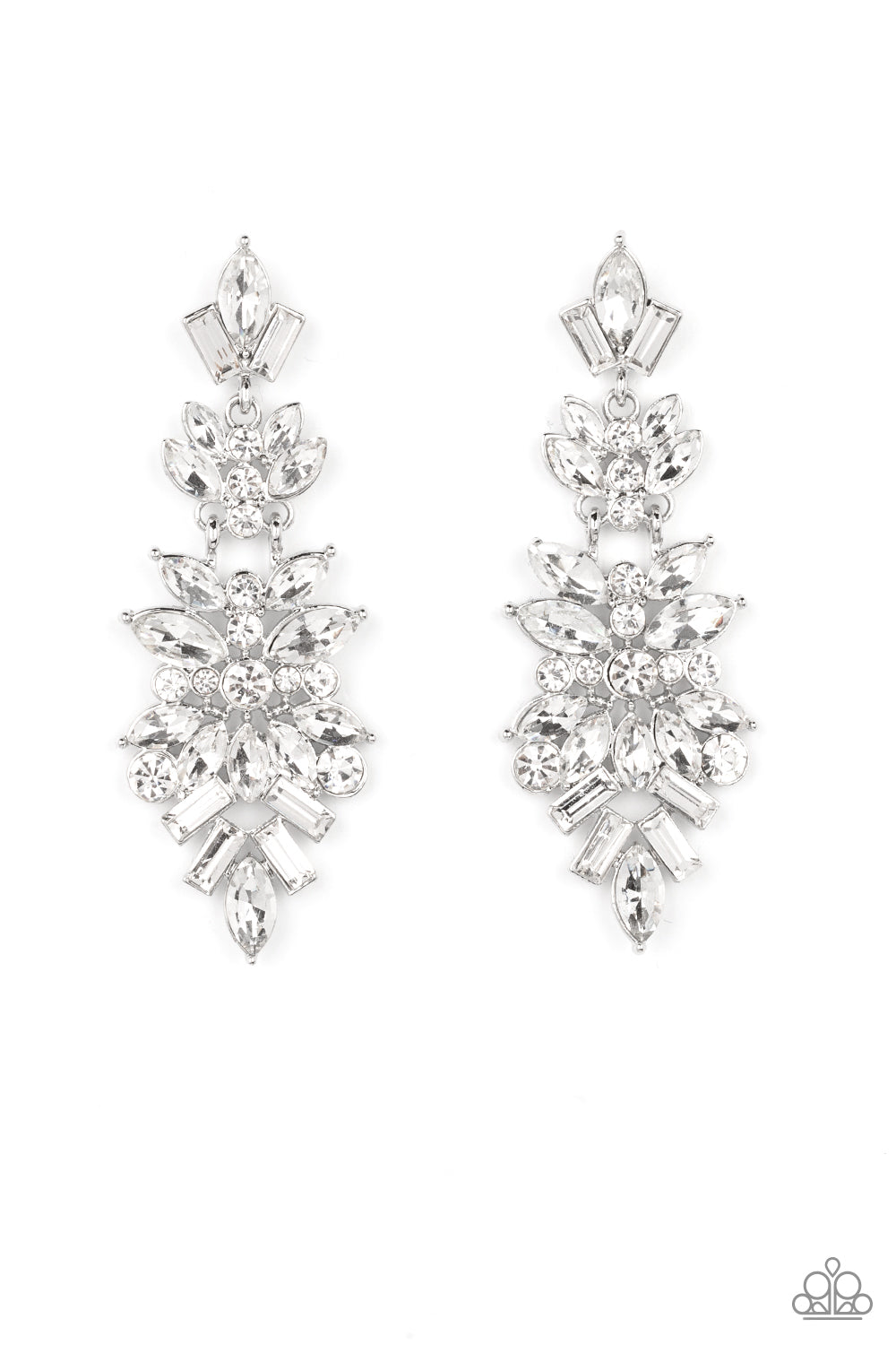 Frozen Fairytale - White Earring - Paparazzi - Dare2bdazzlin N Jewelry