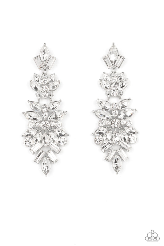 Frozen Fairytale - White Earring - Paparazzi - Dare2bdazzlin N Jewelry