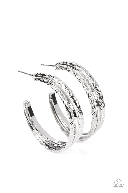 CONTOUR de Force - Silver Earring - Paparazzi - Dare2bdazzlin N Jewelry