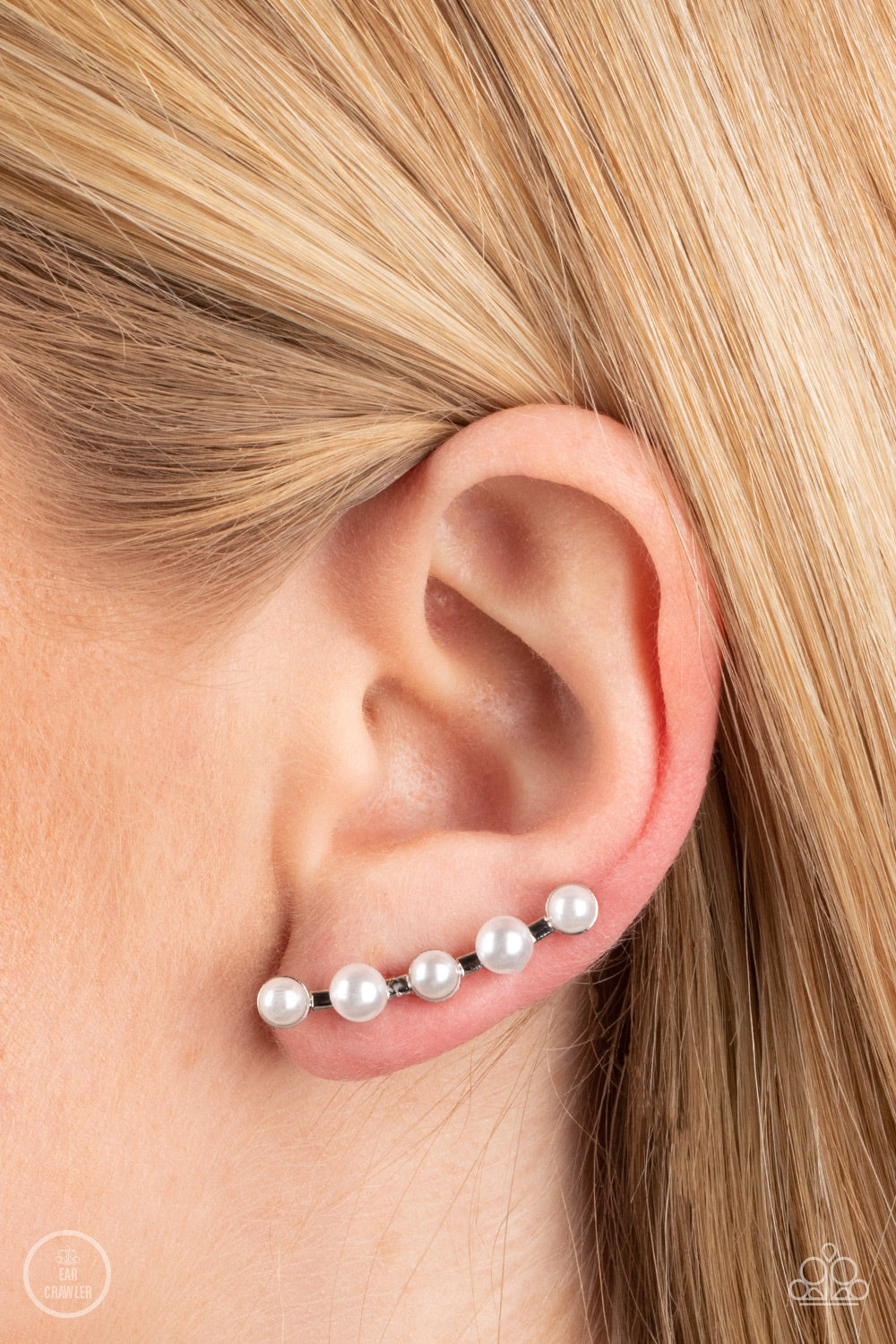 Drop-Top Attitude - White Earring - Paparazzi - Dare2bdazzlin N Jewelry