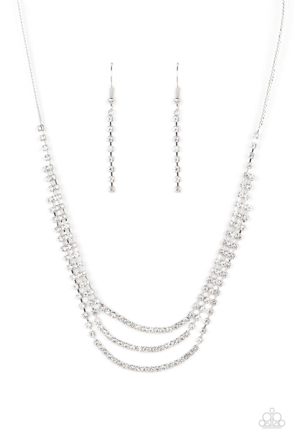 Surreal Sparkle - White Necklace - Paparazzi - Dare2bdazzlin N Jewelry