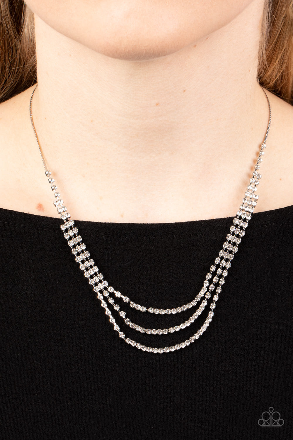 Surreal Sparkle - White Necklace - Paparazzi - Dare2bdazzlin N Jewelry