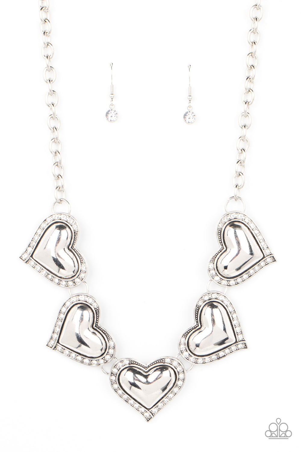 Kindred Hearts - White Necklace - Paparazzi - Dare2bdazzlin N Jewelry