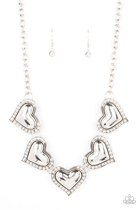 Kindred Hearts - White Necklace - Paparazzi - Dare2bdazzlin N Jewelry