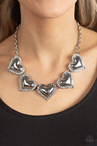 Kindred Hearts - White Necklace - Paparazzi - Dare2bdazzlin N Jewelry