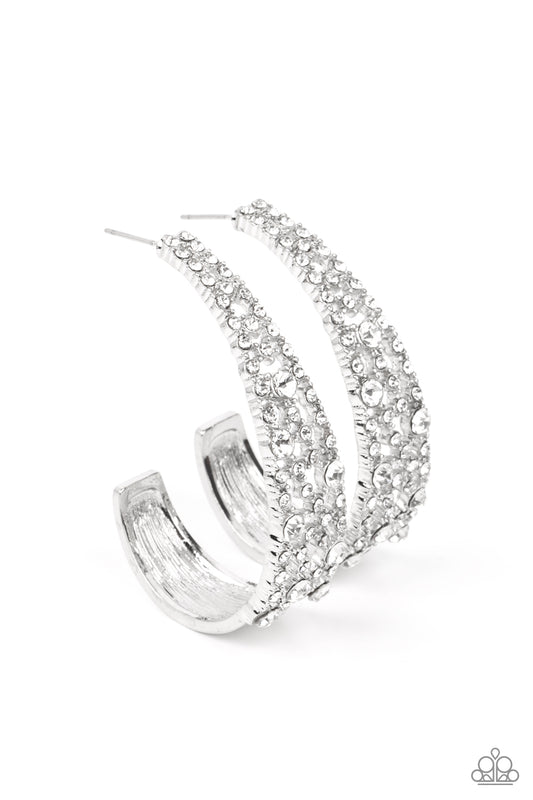 Cold as Ice - White Earring - Paparazzi - Dare2bdazzlin N Jewelry