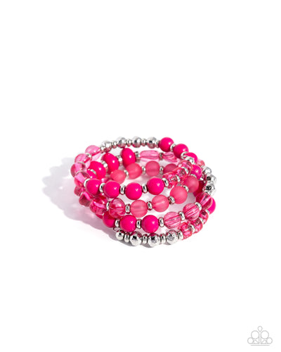 Colorful Charade - Pink Bracelet - Paparazzi - Dare2bdazzlin N Jewelry