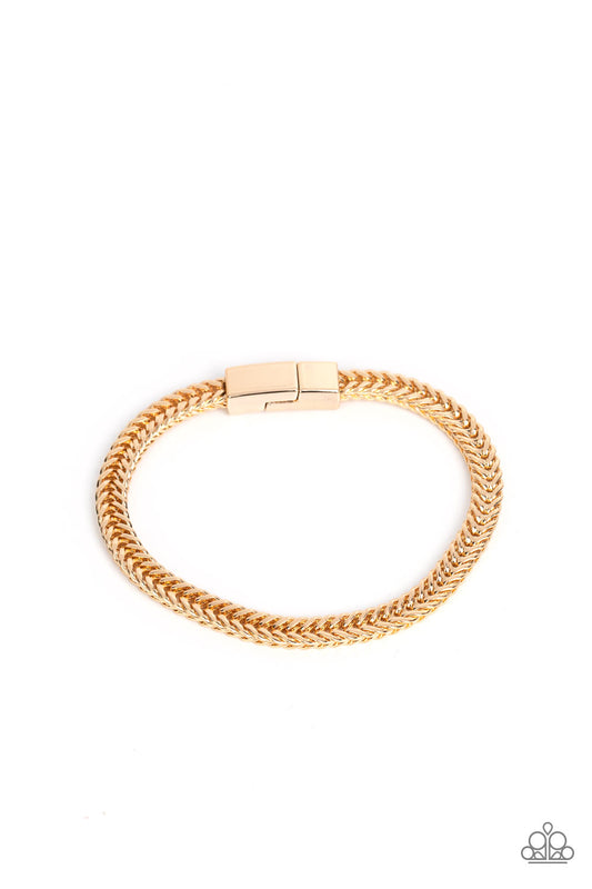 City Crusader - Gold Bracelet - Paparazzi - Dare2bdazzlin N Jewelry