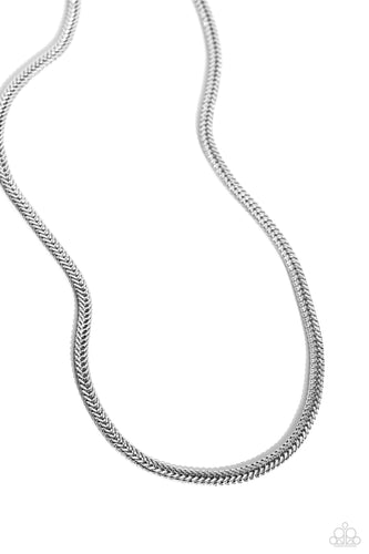 Downtown Defender - Silver Men's Necklace - Paparazzi - Dare2bdazzlin N Jewelry
