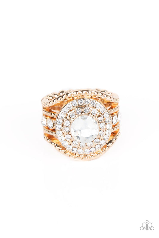 Understated Drama - Gold Ring - Paparazzi - Dare2bdazzlin N Jewelry