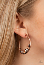 Load image into Gallery viewer, Attractive Allure - Copper Earring - Paparazzi - Dare2bdazzlin N Jewelry

