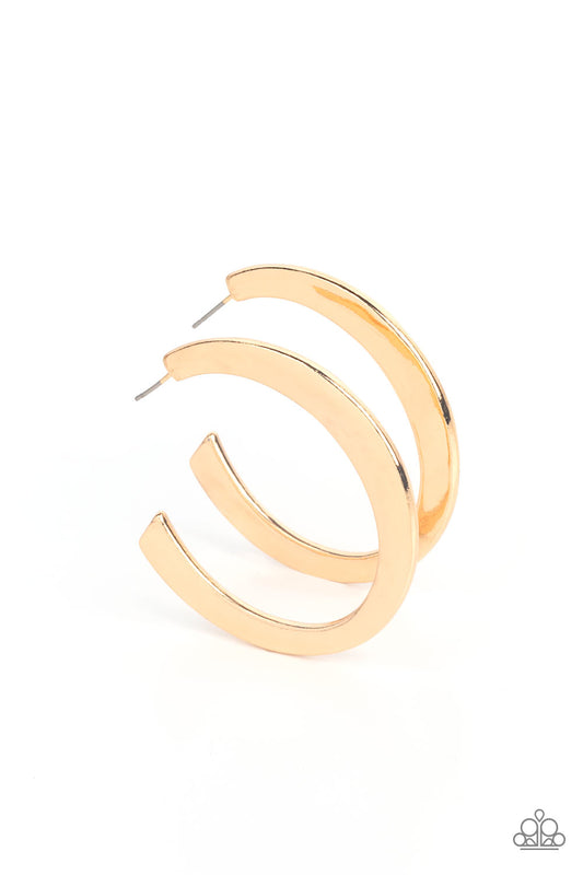 Learning Curve - Gold Earring - Paparazzi - Dare2bdazzlin N Jewelry