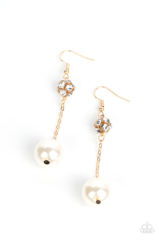 Nautical Nostalgia - Gold Earring - Paparazzi - Dare2bdazzlin N Jewelry