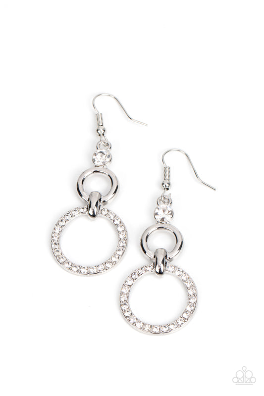 Bauble Bliss - White Earring - Paparazzi - Dare2bdazzlin N Jewelry