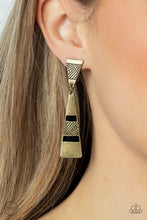 Load image into Gallery viewer, Safari Seeker - Brass Earring - Paparazzi - Dare2bdazzlin N Jewelry
