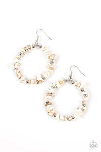 Mineral Mantra - White Earring - Paparazzi - Dare2bdazzlin N Jewelry