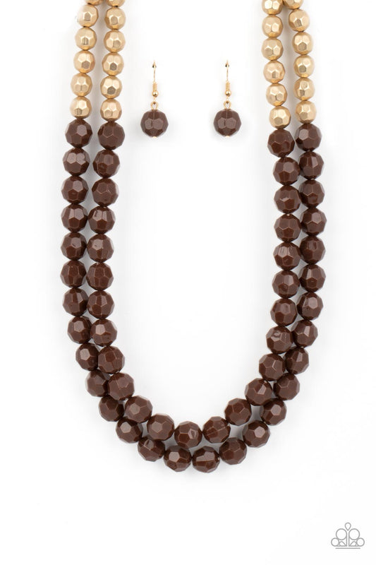 Greco Getaway - Brown Necklace - Paparazzi - Dare2bdazzlin N Jewelry