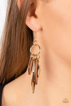 Load image into Gallery viewer, Primal Palette - Gold Earring - Paparazzi - Dare2bdazzlin N Jewelry
