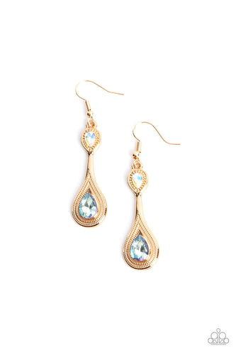 Dazzling Droplets - Multi Earring - Paparazzi - Dare2bdazzlin N Jewelry