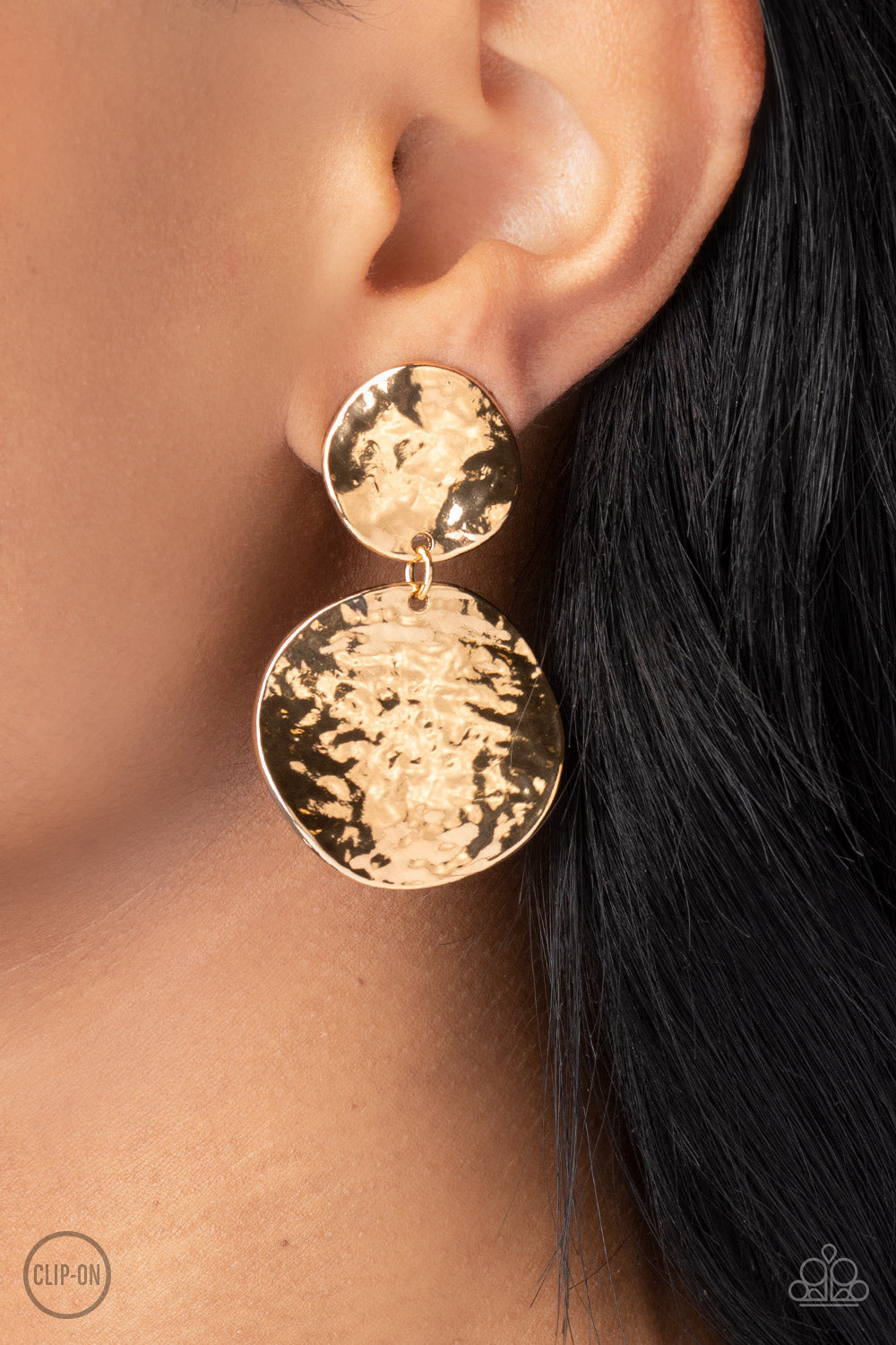 Rush Hour - Gold Earring - Paparazzi - Dare2bdazzlin N Jewelry