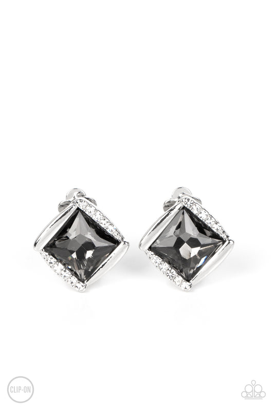 Sparkle Squared - Silver Earring - Paparazzi - Dare2bdazzlin N Jewelry