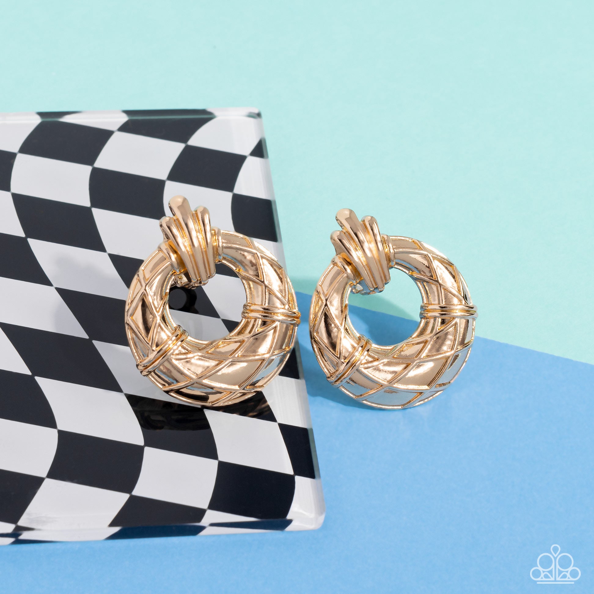 Metro Voyage - Gold Earring - Paparazzi - Dare2bdazzlin N Jewelry