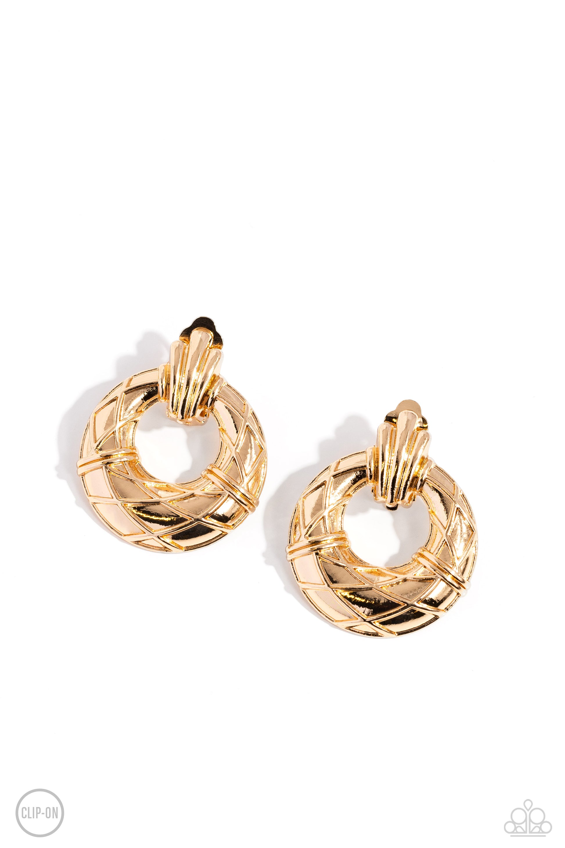 Metro Voyage - Gold Earring - Paparazzi - Dare2bdazzlin N Jewelry