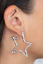 Load image into Gallery viewer, All-Star Attitude - Silver Earring - Paparazzi - Dare2bdazzlin N Jewelry

