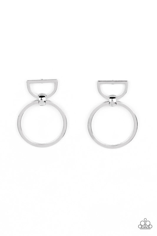 CONTOUR Guide - Silver Earring - Paparazzi - Dare2bdazzlin N Jewelry