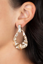 Load image into Gallery viewer, Metro Meltdown - Gold Earring - Paparazzi - Dare2bdazzlin N Jewelry
