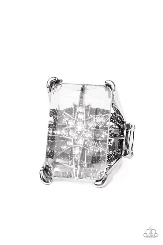 Starry Serenity - White Ring - Paparazzi - Dare2bdazzlin N Jewelry