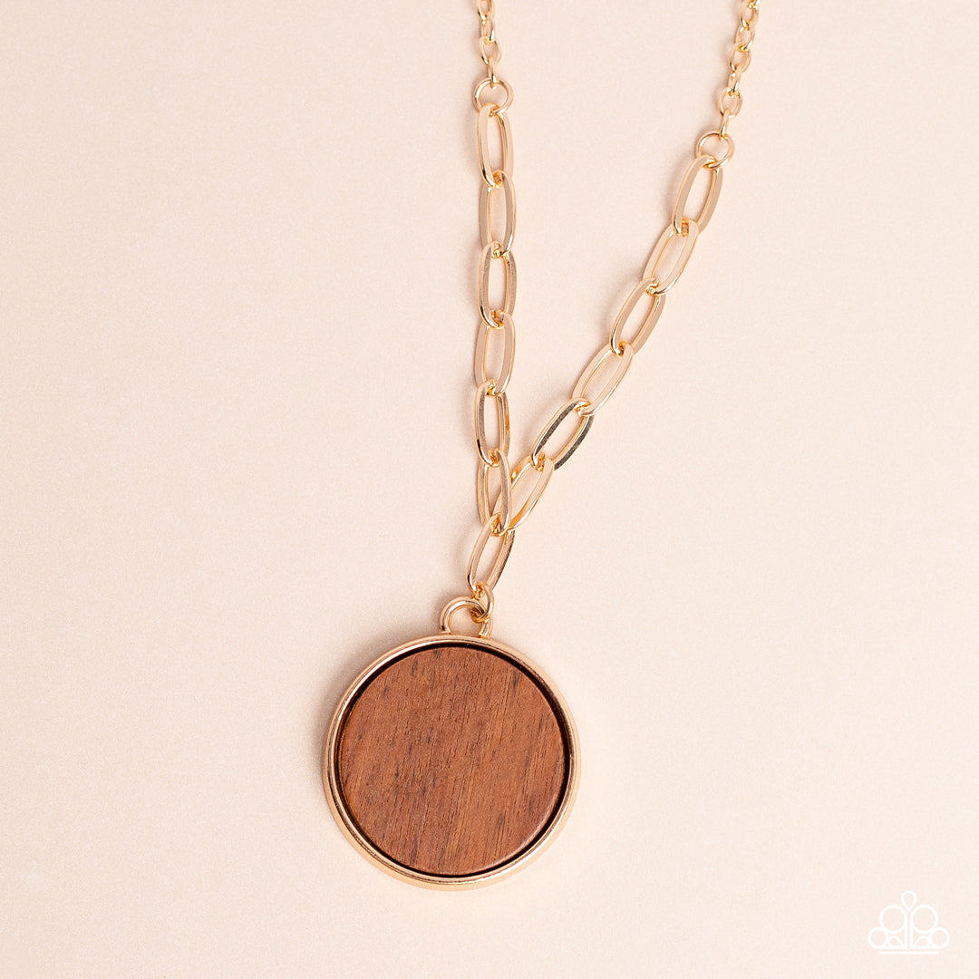 WOODnt Dream of It - Gold Necklace - Paparazzi - Dare2bdazzlin N Jewelry