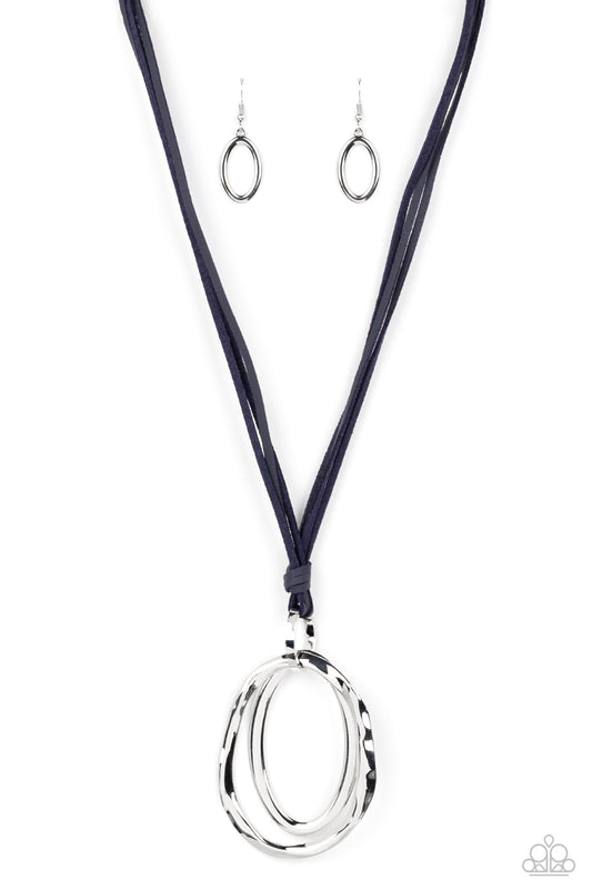Long OVAL-due - Blue Necklace - Paparazzi - Dare2bdazzlin N Jewelry